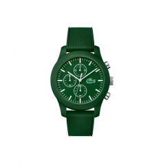 LACOSTE.12.12 CHRONOGRAPH WATCH WITH GREEN SILICONE STRAP