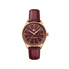 LACOSTE WATCHES - PHILADELPHIA WATCH WITH BURGUNDY LEATHER STRAP