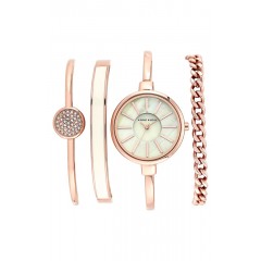 Anne Klein Round Watch & Bangle Set